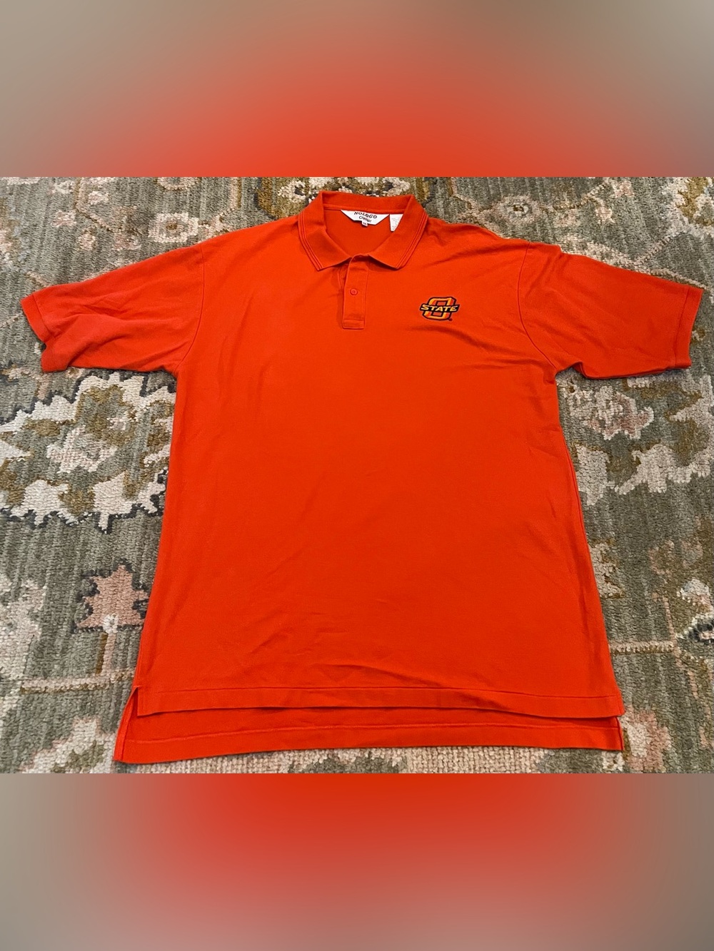 Oklahoma‎ State Cowboys Men’s Polo No Logo Classic Size 2XL Color Orange